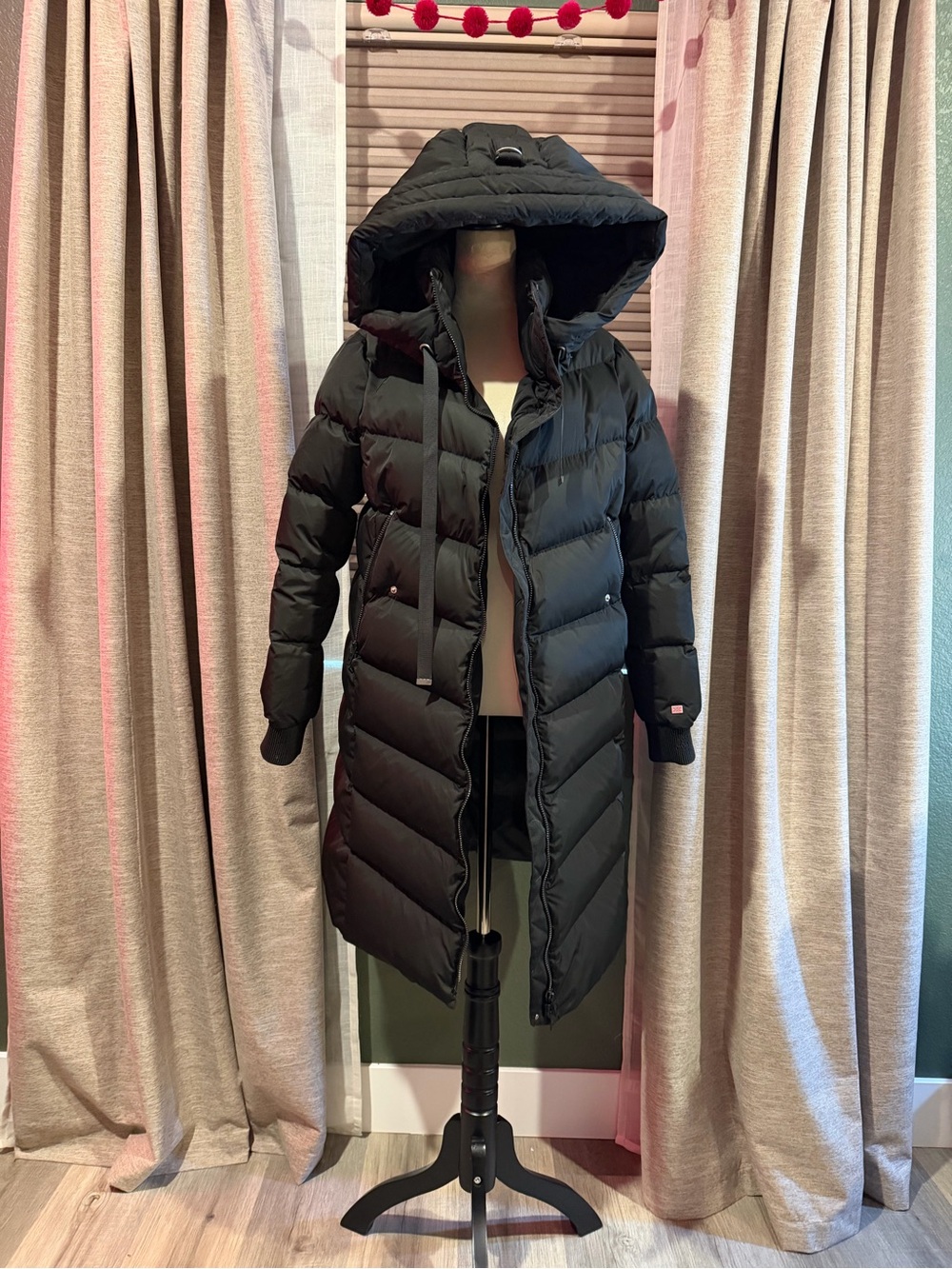 Soia & Kyo Two-Tone Coat in Black and Light Gray